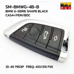 SM-BMWG-4B-BF BMW BDC System Smart Remote 4Button (G serie shape Black) FRONT LIGHT Button