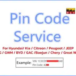 บริการหารหัสความปลอดภัยสำหรับรถ BYD, MG, GAC, Jeep, ORA, Greatwall, Hyundai, Kia, Chevrolet, Chery, Baojun ด้วยหมายเลขตัวถังรถ