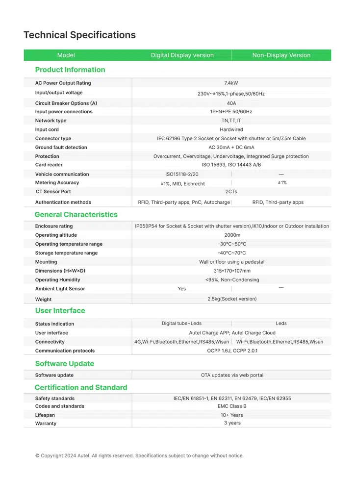 autel-gen2-7kw-evprosolutions